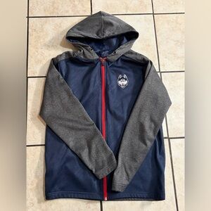 UConn Huskies Full Zip Jacket Campus Heritage Adult Sz Small